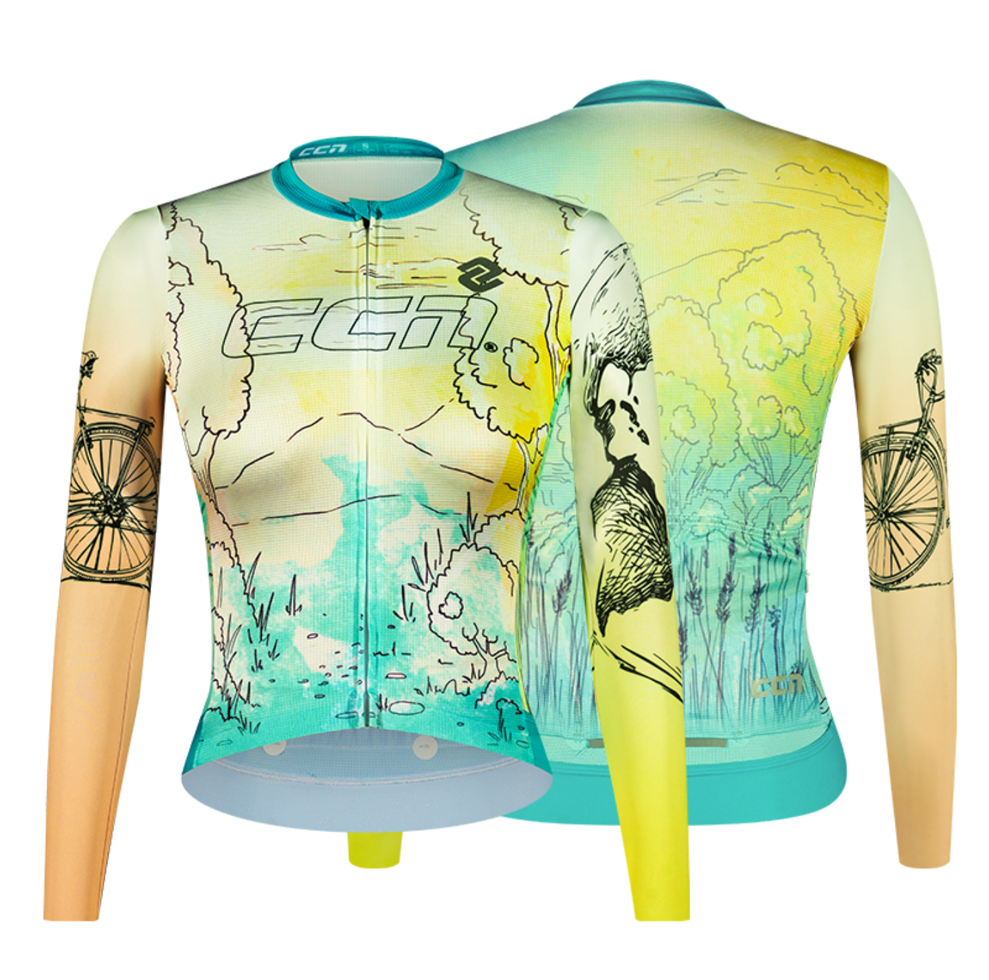 ALL DAY WOMEN'S LONG SLEEVE JERSEY MAGIC GREEN