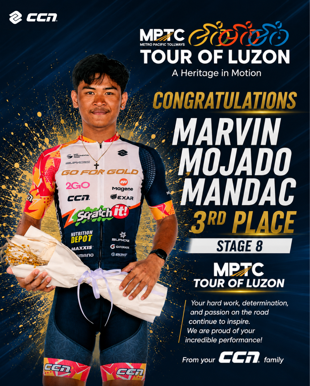Congratulations on a podium finish, Marvin! 🥉