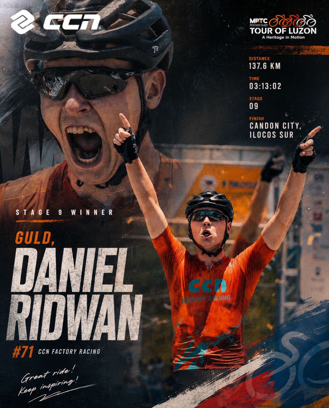 Daniel Ridwan delivers an incredible Stage 9 victory!