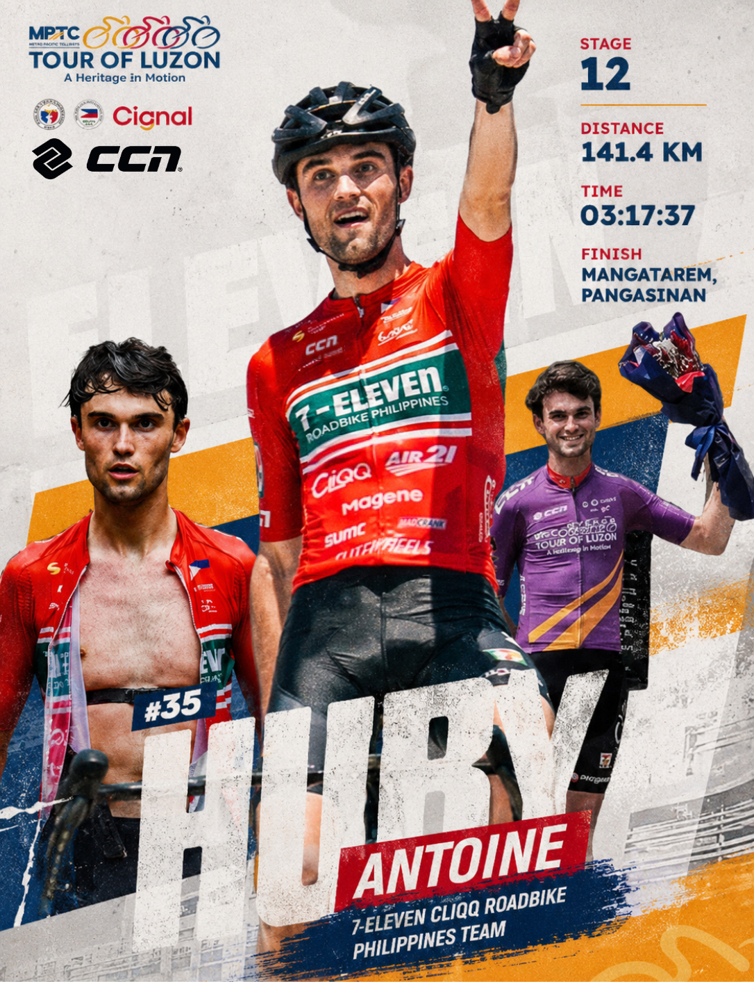 Stage 12 for Huby Antoine! The Mountain King!