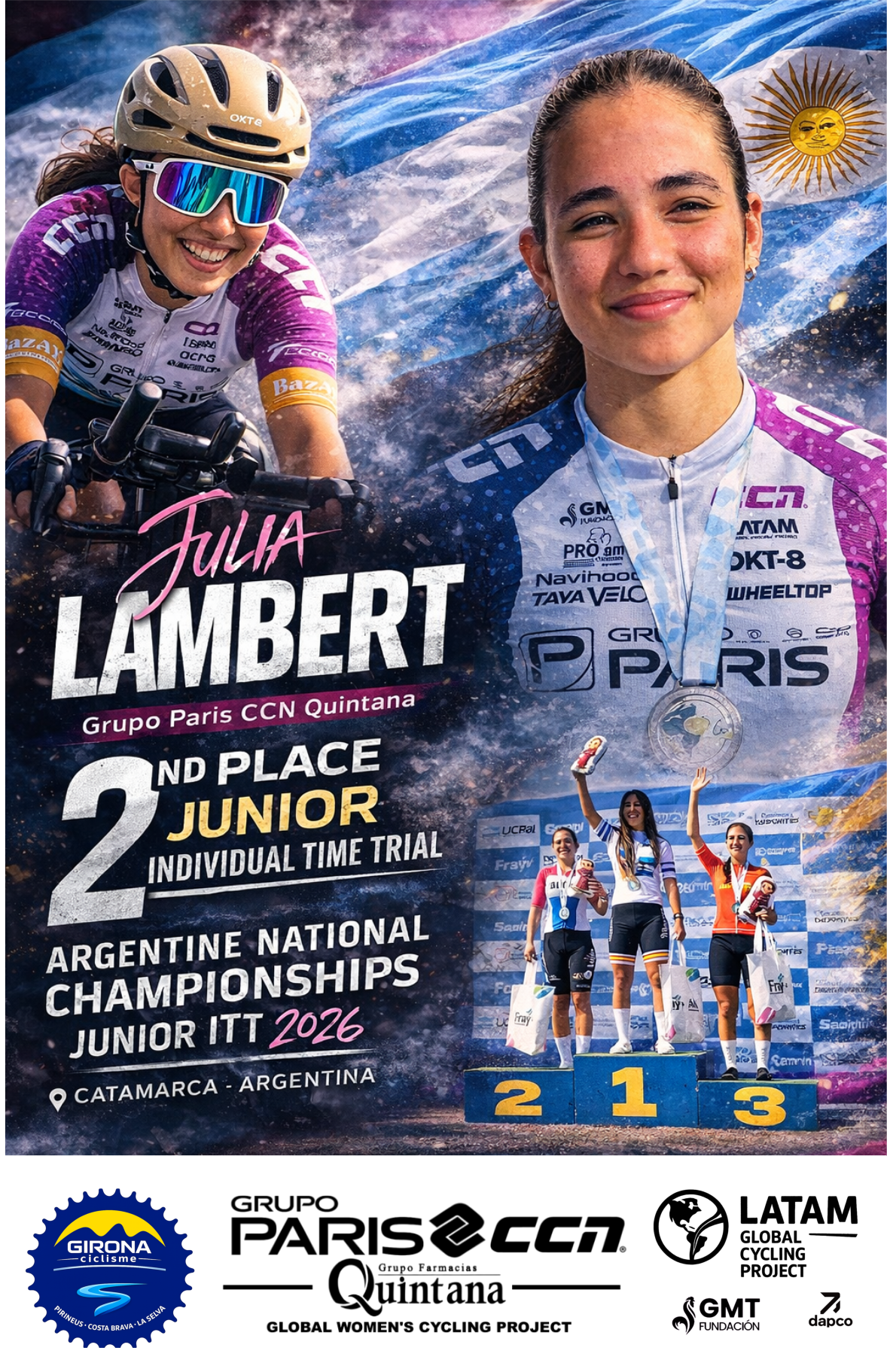 Julia Lambert shines at the Argentine Junior National Time Trial Championship