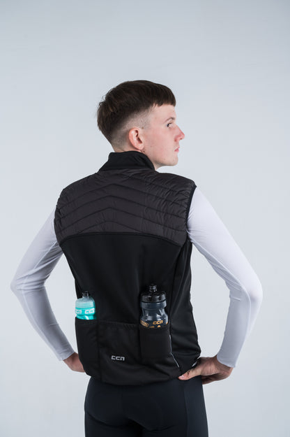 OYMYAKON THERMOSTATIC COTTON MEN'S VEST BLACK